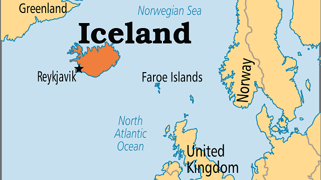 خريطة ايسلندا
