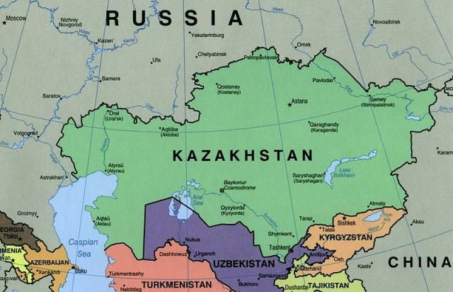 خريطة كازاخستان