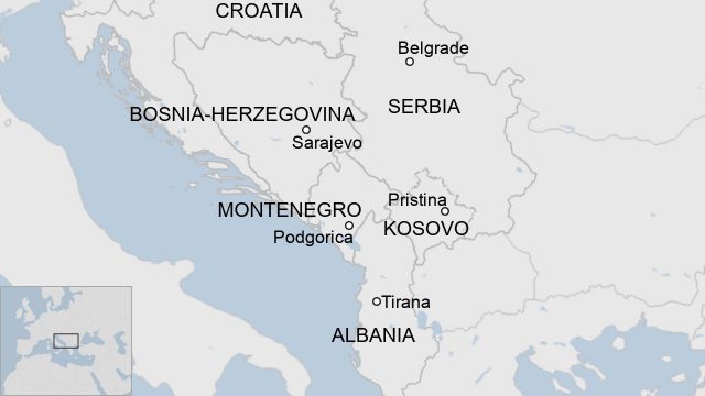 موقع صربيا على الخريطة