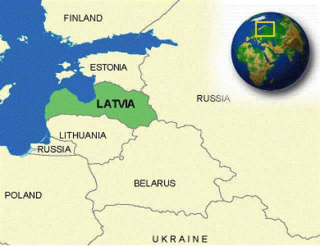 اين تقع لاتفيا