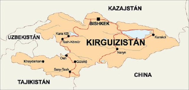 اين تقع قرغيزستان ؟