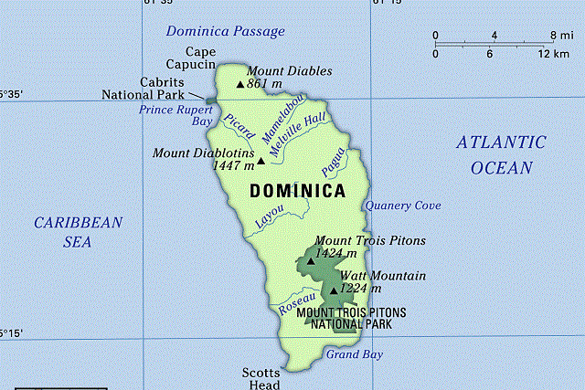 اين تقع دومينيكا