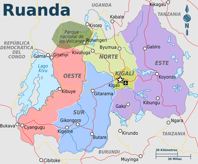اين تقع رواندا؟