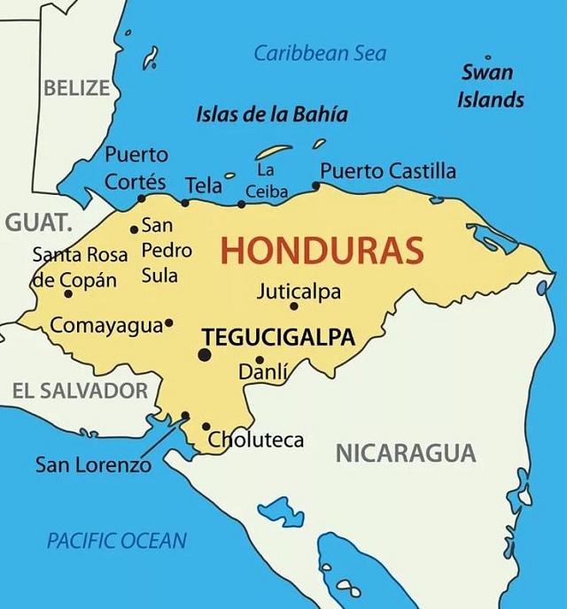 اين تقع هندوراس